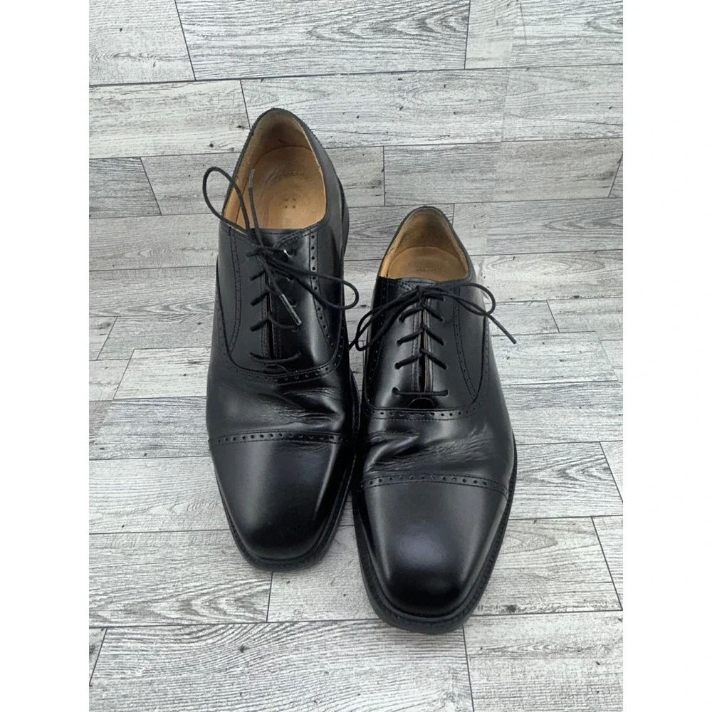 Rockport‎ Men APM11411 Black Leather Cap Toe Oxford Dress Shoes Size 9.5 W